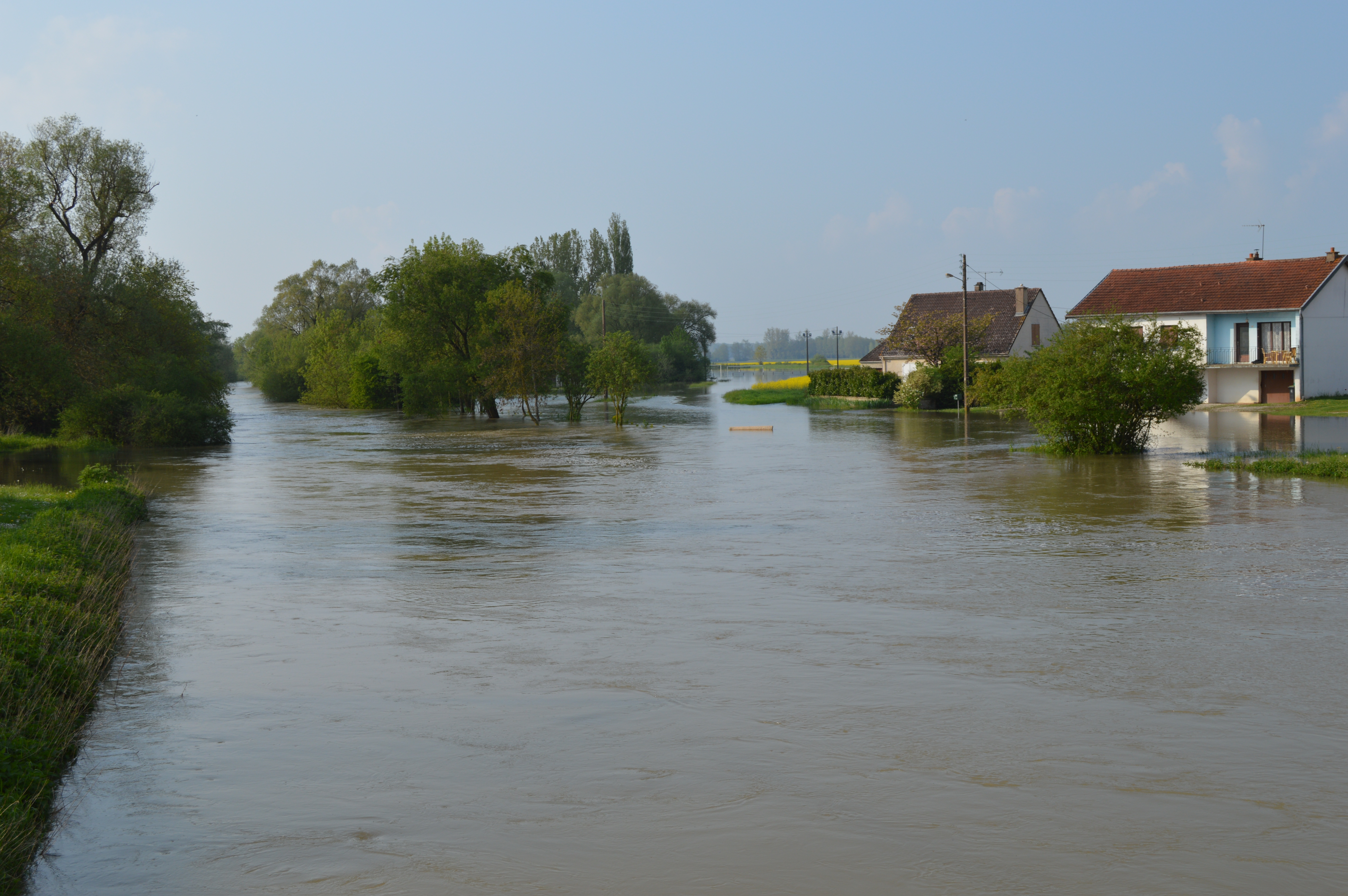 Crue de la Tille, en mai 2013, aux Maillys en Côte d'Or